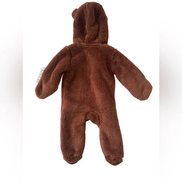 NWT Carter's Cozy Brown Fleece Footie - Picture 2 of 4